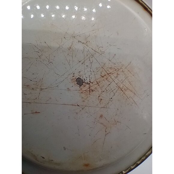 Tin Coasters Vintage Made In Denmark Round Floral Set Of 7 With Gold Trim - Picture 16 of 16